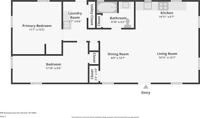 808 Thompson Run Rd, Springdale Twp, PA 15049 - floor plan / room layout