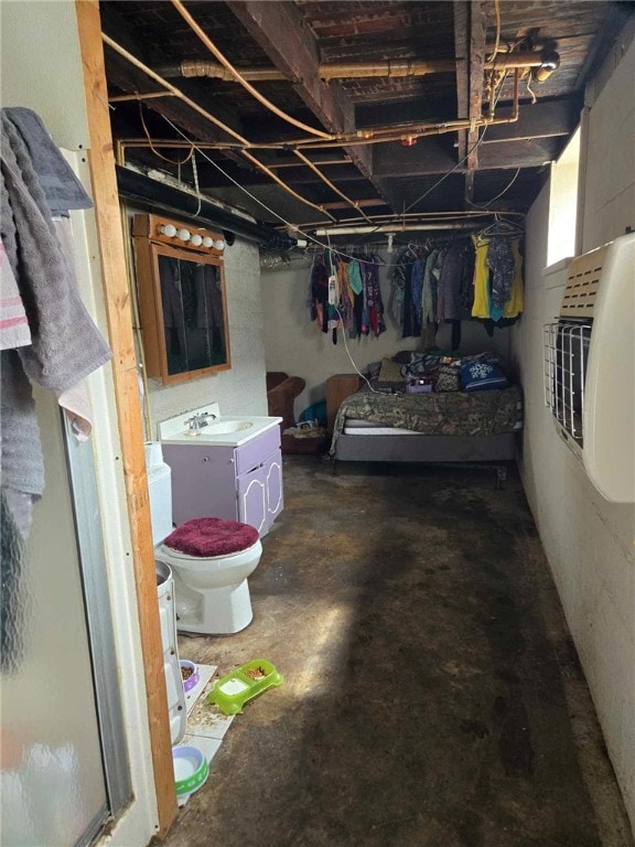 104 Forrest St, Petrolia, PA 16050 - below grade area with washer / clothes dryer