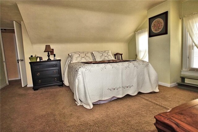 2369 Harrow Rd, Upper St Clair, PA 15241 - bedroom featuring vaulted ceiling and dark carpet