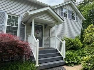 2369 Harrow Rd, Upper St Clair, PA 15241 - entrance to property with a chimney