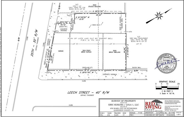 3503 Leech St Unit 3501, Lawrenceville, PA 15201 - survey map / technical document