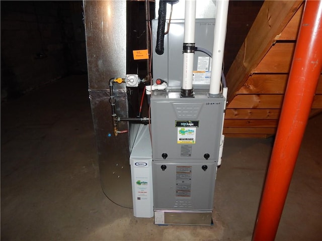 104 N Eberhart Rd, Twp Of But Nw, PA 16001 - utility room with heating unit