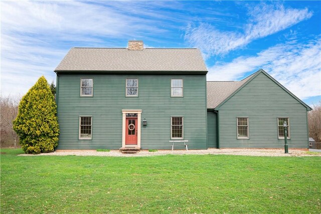 543 Hamburg Rd, Delaware Twp, PA 16154 - colonial-style house with a chimney and a front yard