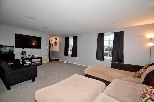 120 Scottsdale Dr, Moon/Crescent Twp, PA 15108 - living area with carpet floors and baseboards