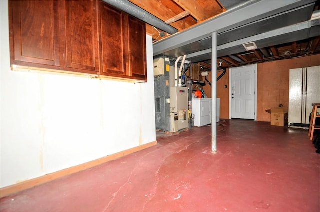 120 Scottsdale Dr, Moon/Crescent Twp, PA 15108 - unfinished below grade area with heating unit and washer and dryer