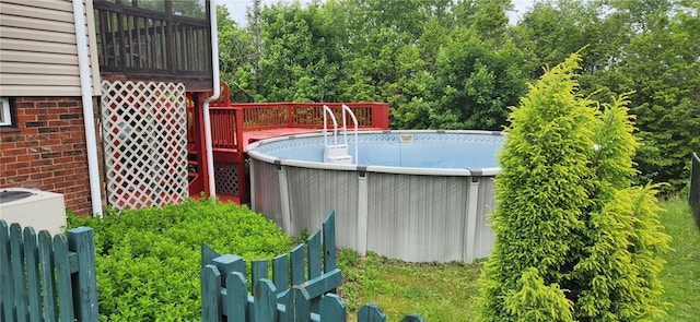 120 Scottsdale Dr, Moon/Crescent Twp, PA 15108 - swimming pool featuring a deck and central air condition unit