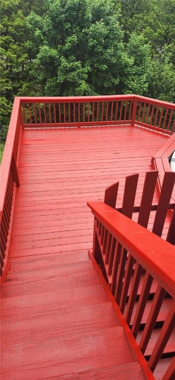 120 Scottsdale Dr, Moon/Crescent Twp, PA 15108 - wooden deck featuring a forest view