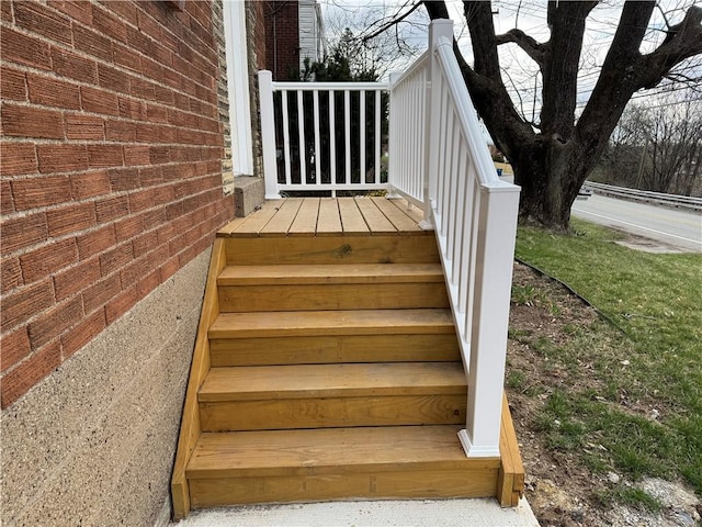 view of stairway