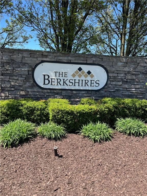 view of community sign
