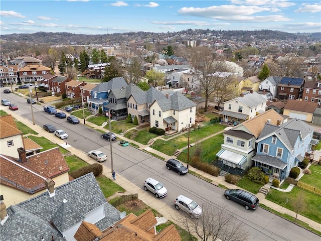 aerial view featuring a residential view