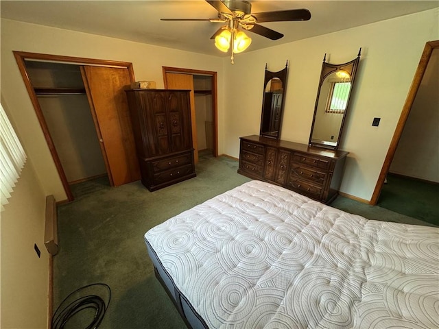 966 Fayette City Rd, Fayette City, PA 15438 - carpeted bedroom featuring ceiling fan