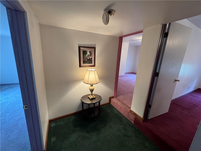 966 Fayette City Rd, Fayette City, PA 15438 - hall with baseboards and carpet