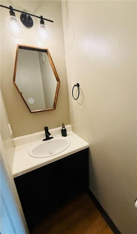 5 Trotwood Cir, North Strabane, PA 15317 - bathroom featuring vanity and wood finished floors