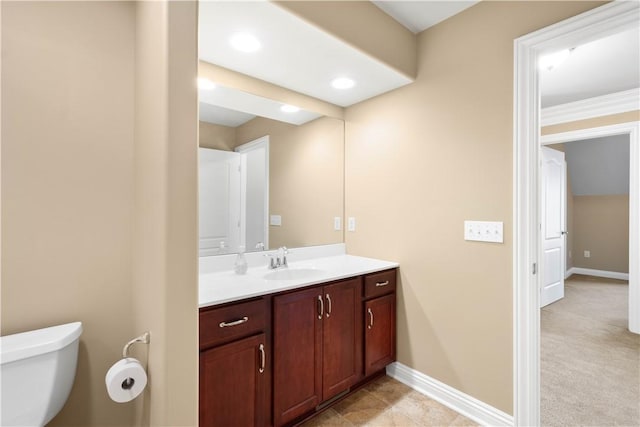 1728 Waterleaf Dr, Franklin Park, PA 15143 - half bath with toilet, baseboards, and vanity