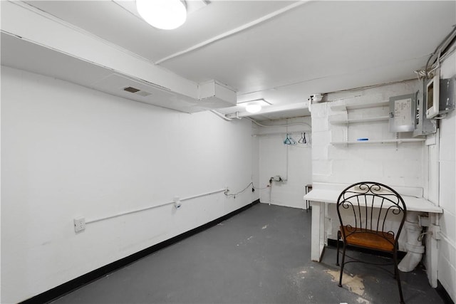 63 Lawn St, Oakland, PA 15213 - unfinished basement featuring baseboards and visible vents