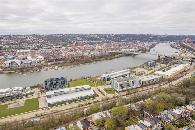 63 Lawn St, Oakland, PA 15213 - bird's eye view with a water view and a city view
