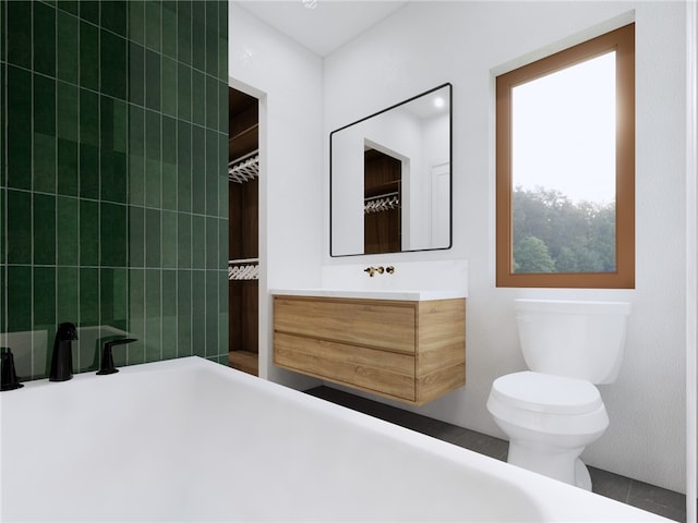 1231 Columbus Ave, Manchester, PA 15233 - full bathroom with vanity, a bath, and toilet