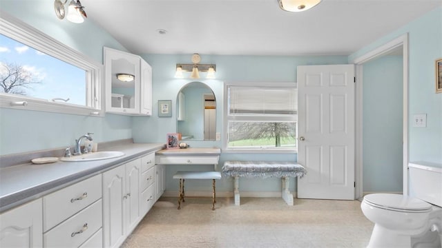 bathroom featuring toilet and vanity