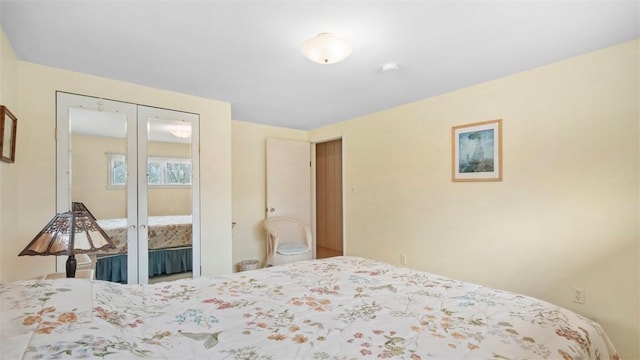 bedroom featuring french doors