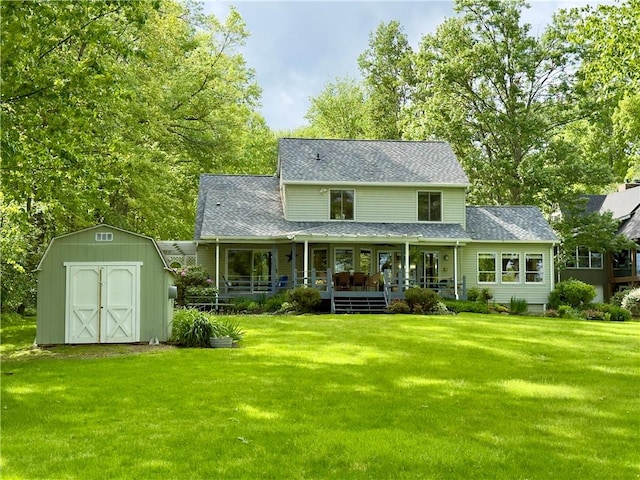 788 Latonka Dr, Coolspring Twp, PA 16137 - rear view of property featuring a yard and a shingled roof