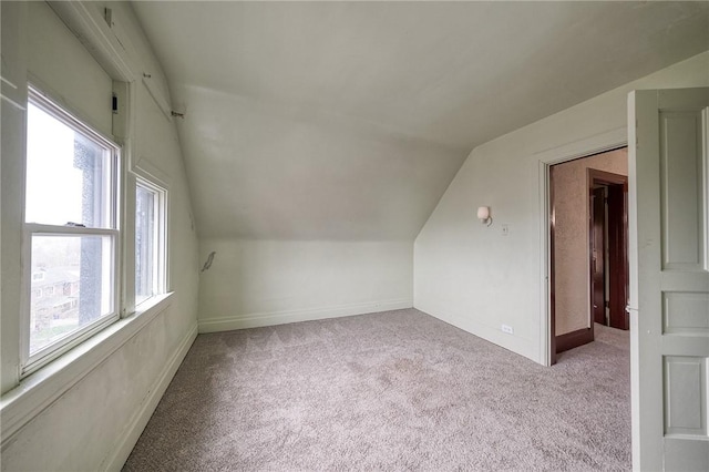 1223 Chelton Ave, Brookline, PA 15226 - additional living space with vaulted ceiling, carpet floors, baseboards, and plenty of natural light