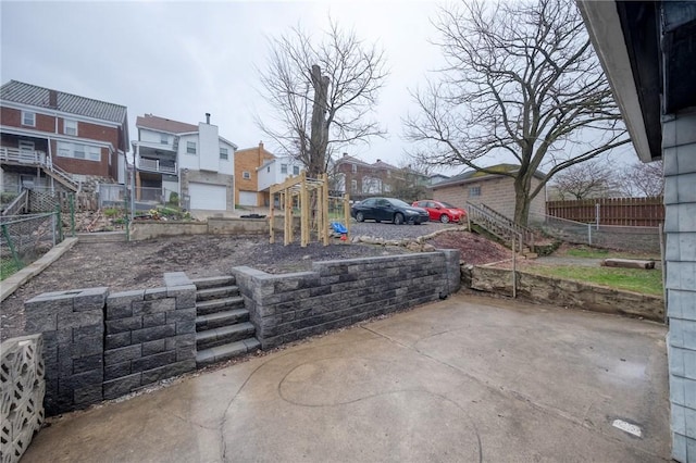 1223 Chelton Ave, Brookline, PA 15226 - view of patio featuring a residential view and fence