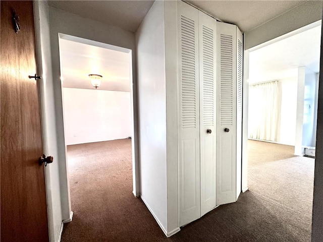 hall featuring carpet