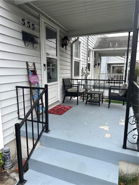 555 Farnsworth Ave, Clairton, PA 15025 - view of patio featuring a porch
