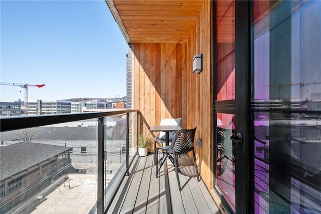 balcony with a city view