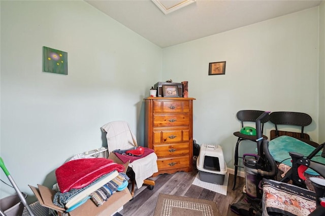 interior space with wood finished floors