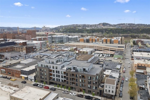 bird's eye view featuring a city view