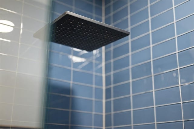 details with tiled shower