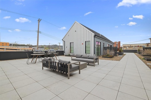 view of patio with an outdoor hangout area