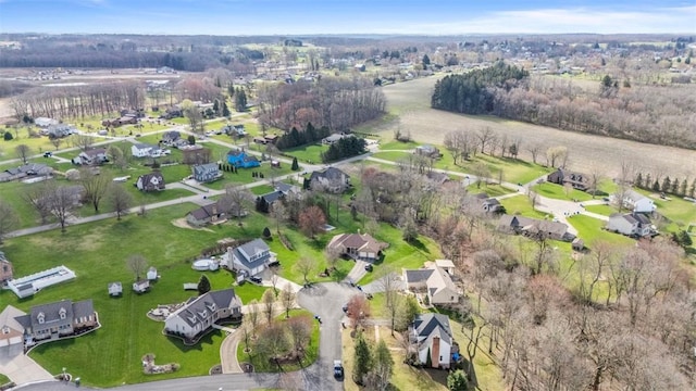 aerial view featuring a residential view