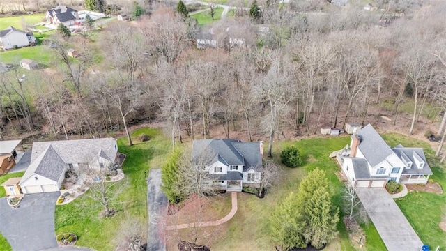 bird's eye view with a residential view