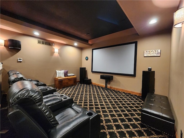 288 Latonka Dr, Jackson Twp Mer, PA 16137 - cinema featuring carpet flooring, baseboards, and recessed lighting