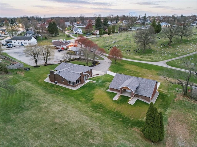bird's eye view featuring a residential view