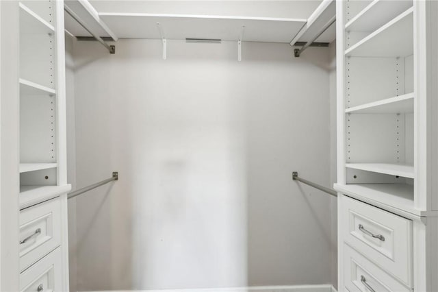 view of walk in closet