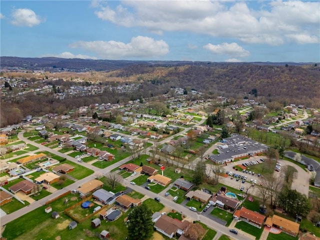drone / aerial view with a residential view