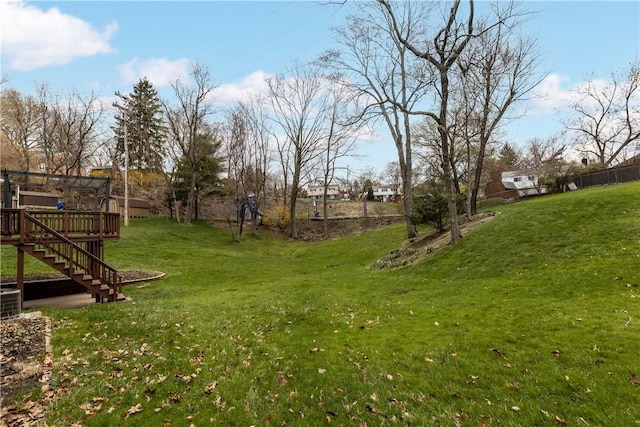 137 Loire Valley Dr, Shaler, PA 15209 - view of yard with a wooden deck and stairs