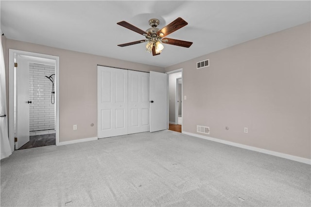 137 Loire Valley Dr, Shaler, PA 15209 - unfurnished bedroom with ensuite bath, visible vents, baseboards, and carpet