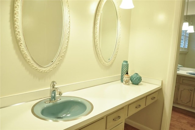 bathroom featuring vanity