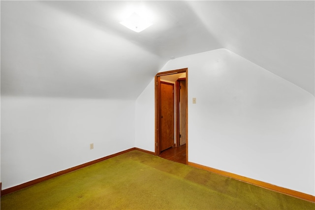 3555 Middleboro Rd, Castle Shannon, PA 15234 - additional living space with lofted ceiling, baseboards, and carpet floors