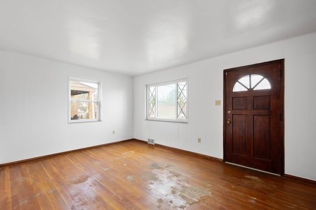 3555 Middleboro Rd, Castle Shannon, PA 15234 - foyer entrance with wood-type flooring, visible vents, and baseboards