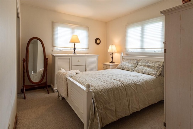 view of carpeted bedroom