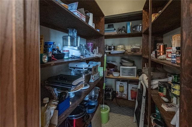 view of storage area