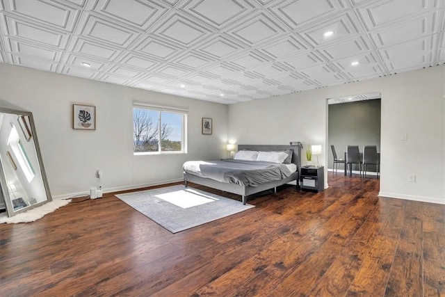 329 Downing St, Polish Hill, PA 15219 - bedroom featuring wood finished floors, baseboards, and an ornate ceiling