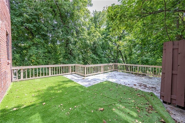 view of yard with a patio