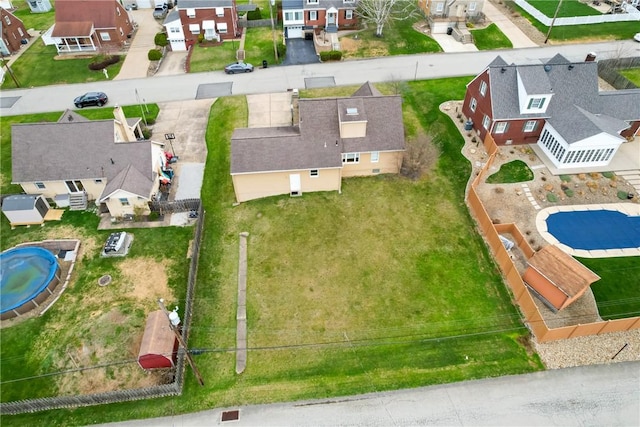 drone / aerial view with a residential view