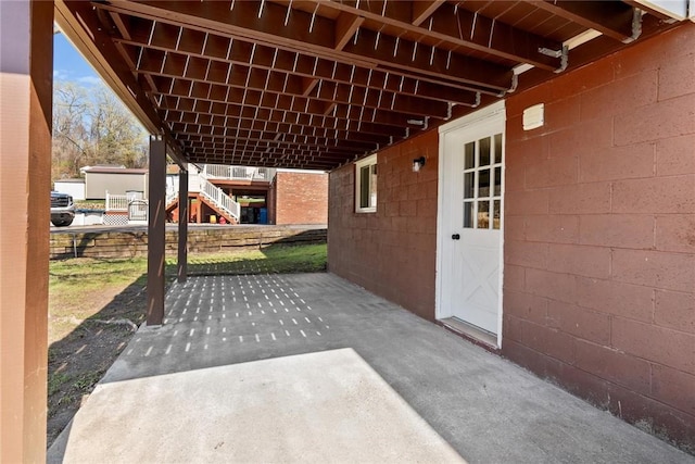 view of patio / terrace with fence